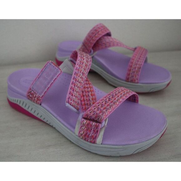 Dansko 13115 Women Sz 38-US 8 Fuchsia Multi Rosette Webbing Slip-On Sandals $110 - Picture 7 of 10